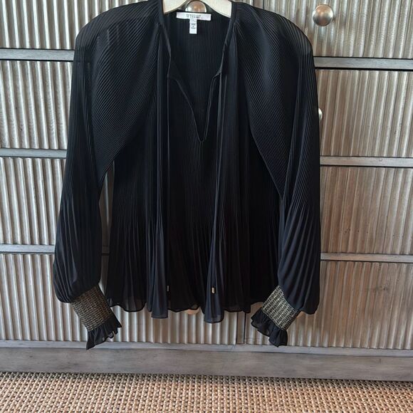 DEREK LAM 10 CROSBY Helena Pleated Chiffon Blouse size 2 - Picture 6 of 16